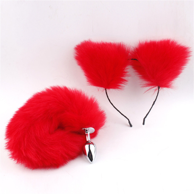 New Style Fox Tail Plug Anal Jouets, Plug Butt Anal, Plug Anal Tail Pour les femmes Fancy Cat Kitty Costume Oreille de fête Capille
