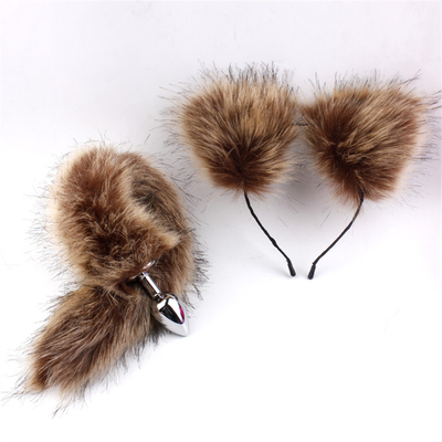 New Style Fox Tail Plug Anal Jouets, Plug Butt Anal, Plug Anal Tail Pour les femmes Fancy Cat Kitty Costume Oreille de fête Capille