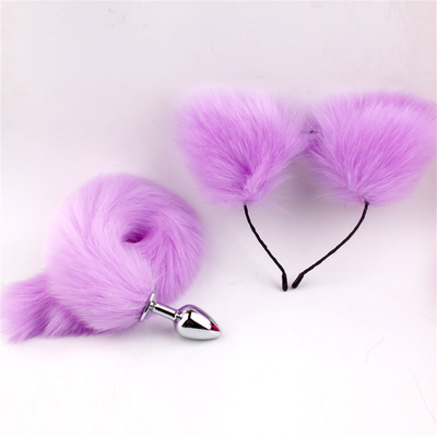 New Style Fox Tail Plug Anal Jouets, Plug Butt Anal, Plug Anal Tail Pour les femmes Fancy Cat Kitty Costume Oreille de fête Capille