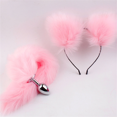 New Style Fox Tail Plug Anal Jouets, Plug Butt Anal, Plug Anal Tail Pour les femmes Fancy Cat Kitty Costume Oreille de fête Capille