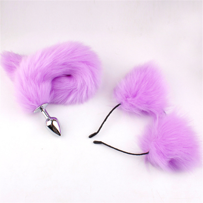New Style Fox Tail Plug Anal Jouets, Plug Butt Anal, Plug Anal Tail Pour les femmes Fancy Cat Kitty Costume Oreille de fête Capille