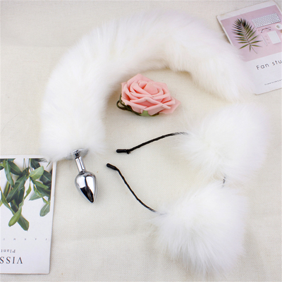 New Style Fox Tail Plug Anal Jouets, Plug Butt Anal, Plug Anal Tail Pour les femmes Fancy Cat Kitty Costume Oreille de fête Capille