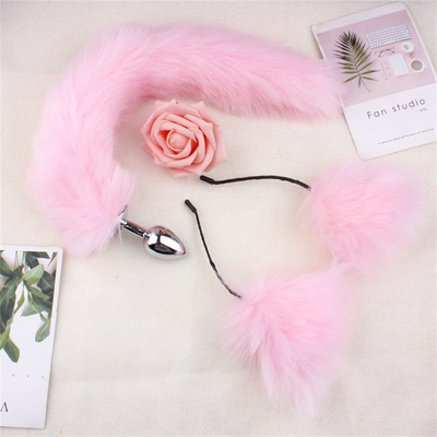 New Style Fox Tail Plug Anal Jouets, Plug Butt Anal, Plug Anal Tail Pour les femmes Fancy Cat Kitty Costume Oreille de fête Capille