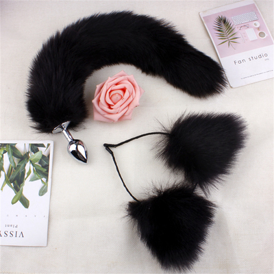 New Style Fox Tail Plug Anal Jouets, Plug Butt Anal, Plug Anal Tail Pour les femmes Fancy Cat Kitty Costume Oreille de fête Capille