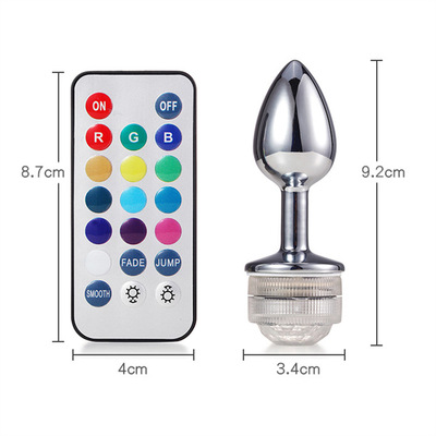 Changement de couleur de l'anus élargissement du cul anal Plug avec télécommande anal Light Up Plug anal Plug avec lumières LED