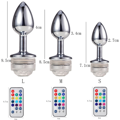 Changement de couleur de l'anus élargissement du cul anal Plug avec télécommande anal Light Up Plug anal Plug avec lumières LED