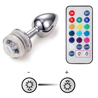 Changement de couleur de l'anus élargissement du cul anal Plug avec télécommande anal Light Up Plug anal Plug avec lumières LED