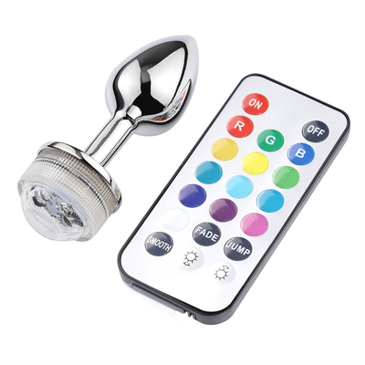 Changement de couleur de l'anus élargissement du cul anal Plug avec télécommande anal Light Up Plug anal Plug avec lumières LED
