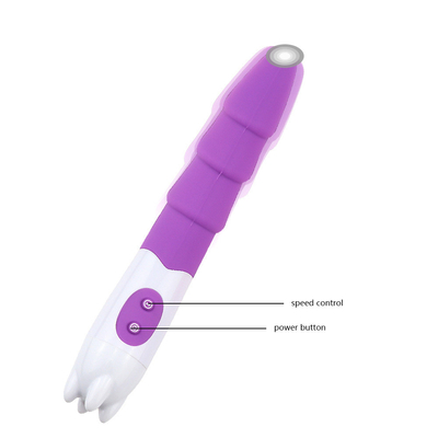 6 vitesses Vibrateur de silicone Jouet sexuel avec batterie Power Power Vibrateur de gode pour femme