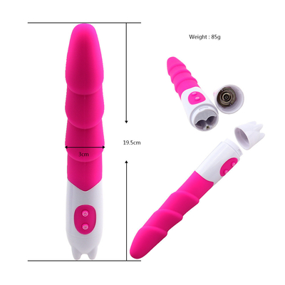 6 vitesses Vibrateur de silicone Jouet sexuel avec batterie Power Power Vibrateur de gode pour femme
