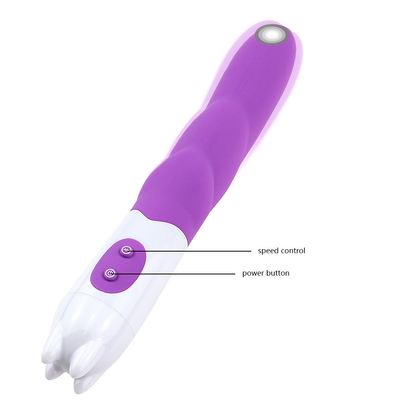 6 vitesses Vibrateur de silicone Jouet sexuel avec batterie Power Power Vibrateur de gode pour femme