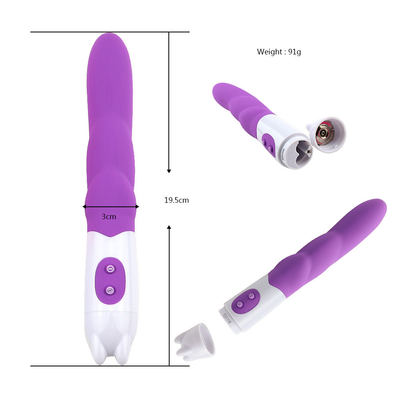 6 vitesses Vibrateur de silicone Jouet sexuel avec batterie Power Power Vibrateur de gode pour femme