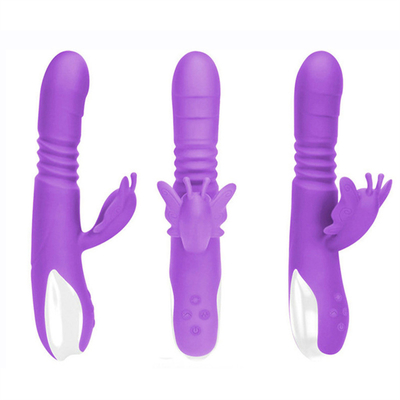 Tête de poussée automatique Chargeur USB portable Vibrateur de lapin pour femmes