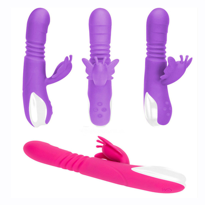 Tête de poussée automatique Chargeur USB portable Vibrateur de lapin pour femmes