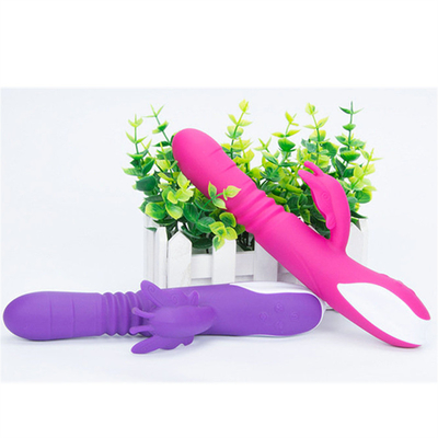 Tête de poussée automatique Chargeur USB portable Vibrateur de lapin pour femmes