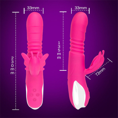 Tête de poussée automatique Chargeur USB portable Vibrateur de lapin pour femmes