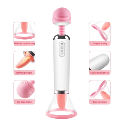 Double Heed AV Bande Lissage de la langue Vibrator d' aspiration Vibrator de massage vaginal de masturbation féminine