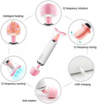 Double Heed AV Bande Lissage de la langue Vibrator d' aspiration Vibrator de massage vaginal de masturbation féminine