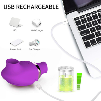 USB rechargeable silicone mamelons suceur vibrateur clitoris lécher vibrateur jouets sexuels pour femmes