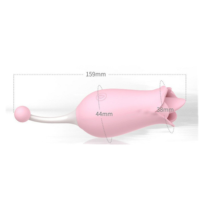 Vibrateur à deux têtes rose, stimulation clitoridienne, massage, vibrateur, lèche de langue, vagin, vibrateur, jouet sexuel pour femmes.