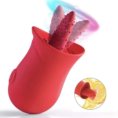 Vibrator de massage à lèche rose portable rechargeable de haute qualité pour femmes