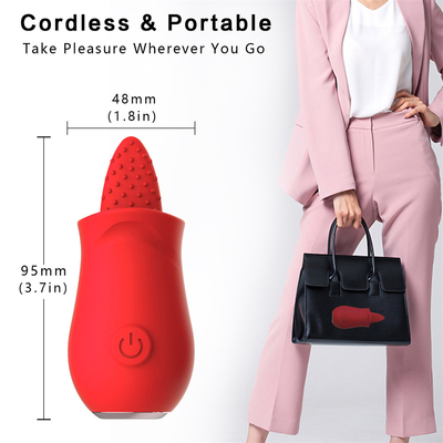 Vibrator de massage à lèche rose portable rechargeable de haute qualité pour femmes