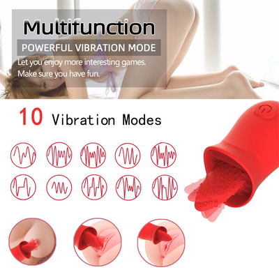 Vibrator de massage à lèche rose portable rechargeable de haute qualité pour femmes