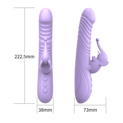 Vibrateur de lapin à chauffage étirable en silicone stimulateur du clitoris à point G Jouets sexuels féminins Vibrateur de lapin pour vagin femme