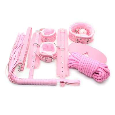 Bondage PU Kit de fétichisme en cuir Restreint esclave jouet sexuel Bondage Pour les couples