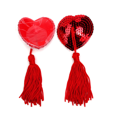 Accessoires réutilisables, jouets, forme d'amour, paillettes, tétons produits amusants pour adultes pour les jeux sexuels pour adultes