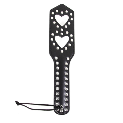 Rivets Double Coeur Creux Frapper Paddle cuir esclave chienne punie Paddle