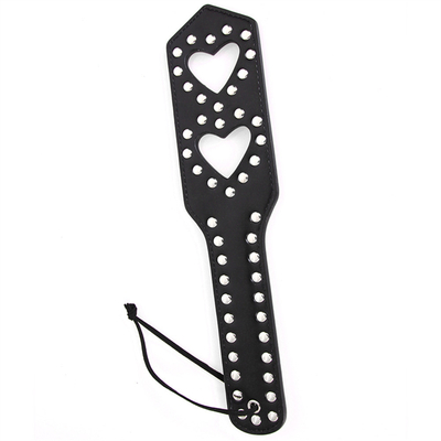 Rivets Double Coeur Creux Frapper Paddle cuir esclave chienne punie Paddle