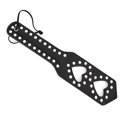 Rivets Double Coeur Creux Frapper Paddle cuir esclave chienne punie Paddle