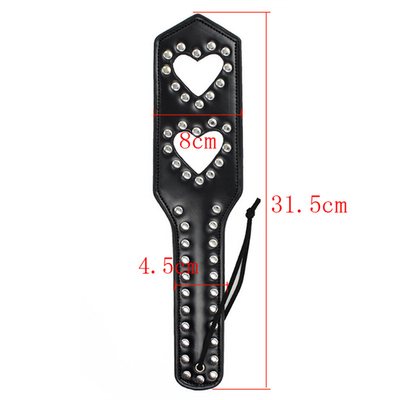 Rivets Double Coeur Creux Frapper Paddle cuir esclave chienne punie Paddle