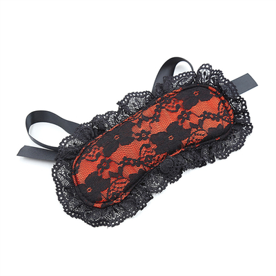 Flirter avec des lunettes de dentelle pour adultes Obéissance Flirter avec des lunettes de dentelle Prix d'usine Peur Pink Blindfold Bondage Toy