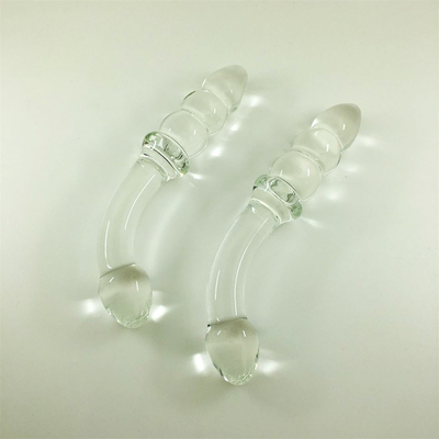 Dildos en verre Pénis anal en cristal Perles de cul Plug en verre Dildos pour femmes