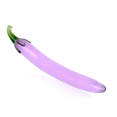 Pénis en cristal, cul anal, clitoris, masturbation au point G, aubergine, gode en verre pour les femmes