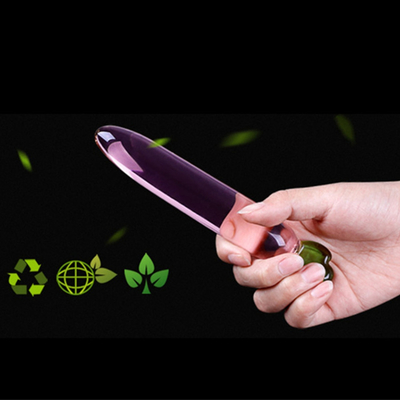 Pénis en cristal, cul anal, clitoris, masturbation au point G, aubergine, gode en verre pour les femmes