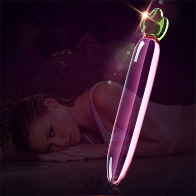 Pénis en cristal, cul anal, clitoris, masturbation au point G, aubergine, gode en verre pour les femmes