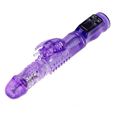 36 Vibrator automatique rétractable à plusieurs vitesses pour lapin, fonction de rotation, vibrateur vaginal pour chatte