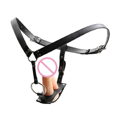 Taille 3 Noir Strapless Strap On Dildo Harness Jouets sexuels lesbiens pour femmes Hommes Strapons en cuir 3 Dildos Chasteté