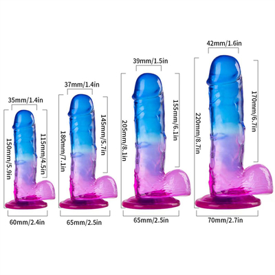 Vente à chaud grosse taille plastique bon marché et coloré dildo TPE réaliste énorme pénis artificiel pour les femmes jouets sexuels pénis pour les femmes