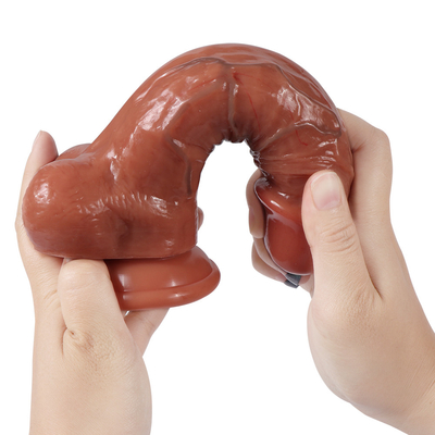 Une forte tasse d'aspiration réaliste Dildo masculin Pénis artificiel Jouets sexuels pour femme