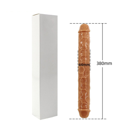 Super doux TPE à deux têtes Dildo Jouet sexuel réaliste Pénis pour femme