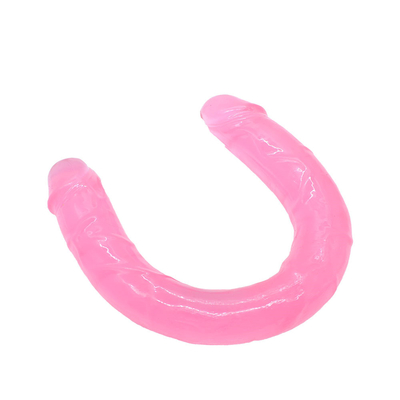 Dildo médical TPE en forme de U, double tête, pénis pour la masturbation féminine