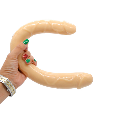 Dildo médical TPE en forme de U, double tête, pénis pour la masturbation féminine