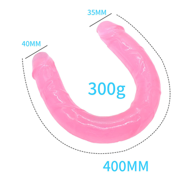 Dildo médical TPE en forme de U, double tête, pénis pour la masturbation féminine