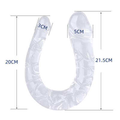 Dildo médical TPE en forme de U, double tête, pénis pour la masturbation féminine