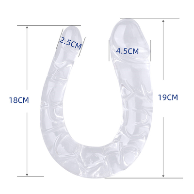 Dildo médical TPE en forme de U, double tête, pénis pour la masturbation féminine