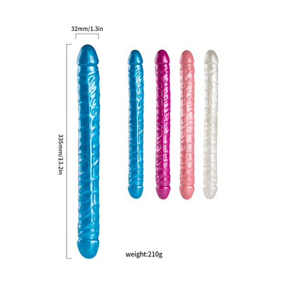 Jellies-réalistes Double Dong Adult Dildo Jouets sexuels pour lesbiennes étanche Dildos flexibles pour les femmes